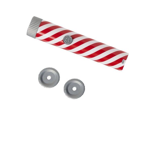 Merry & Bright Fa LaLa Laser Pointer Cat Toy Red White Stripe 3 Holiday Designs - Picture 1 of 4